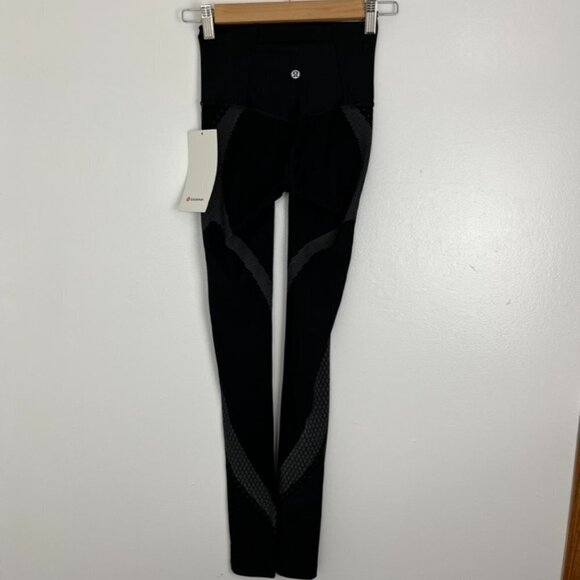 Lululemon Mapped Out High Rise Tight Black/Glacier Grey 28" - Picture 11 of 12